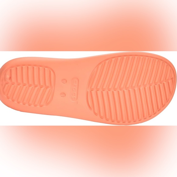 NEW Crocs Sz 8 Orange Getaway Platform Wedge Flip Flops Sandals - Picture 3 of 7
